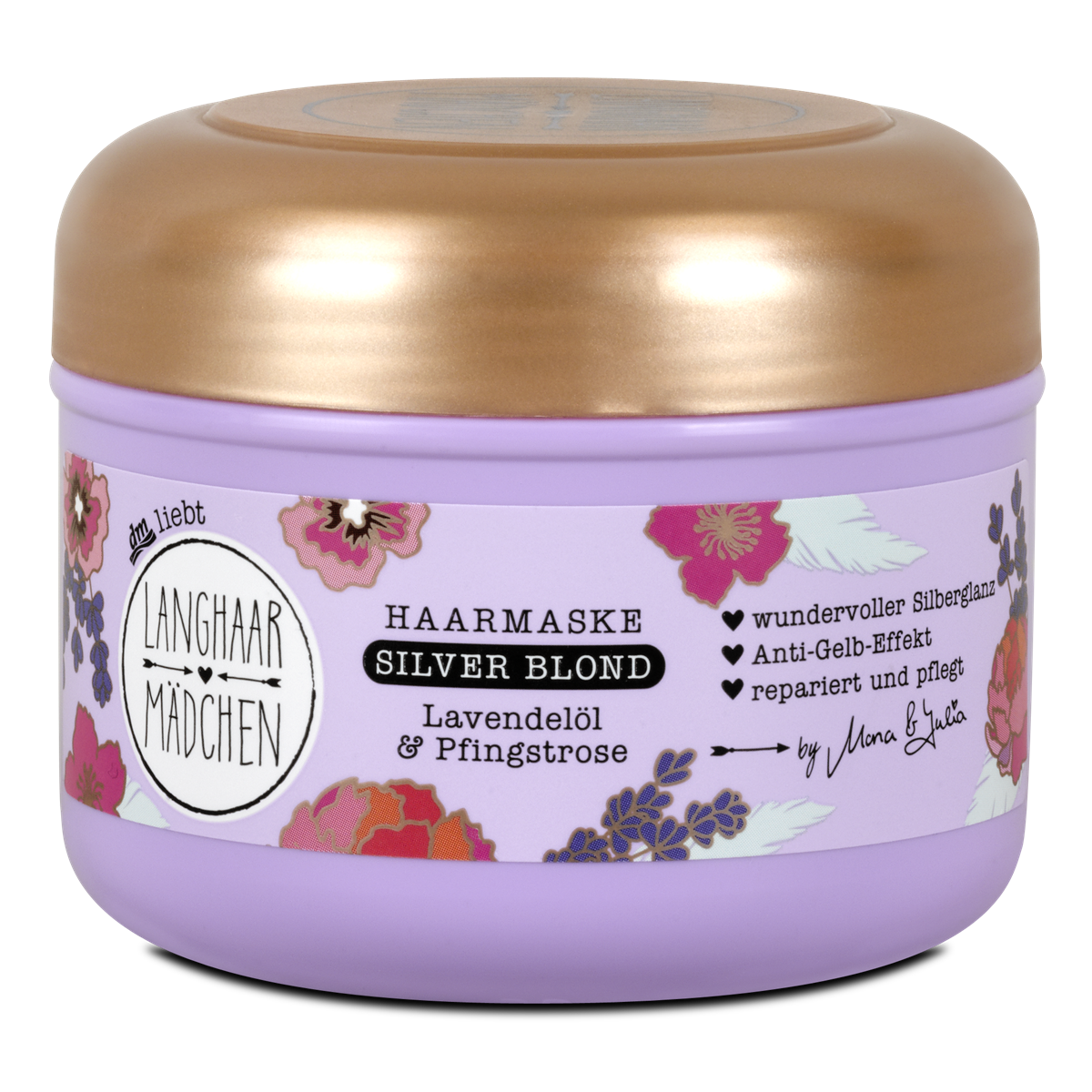 Langhaarmädchen Silver Blond Haarmaske Lavendelöl & Pfingstrose