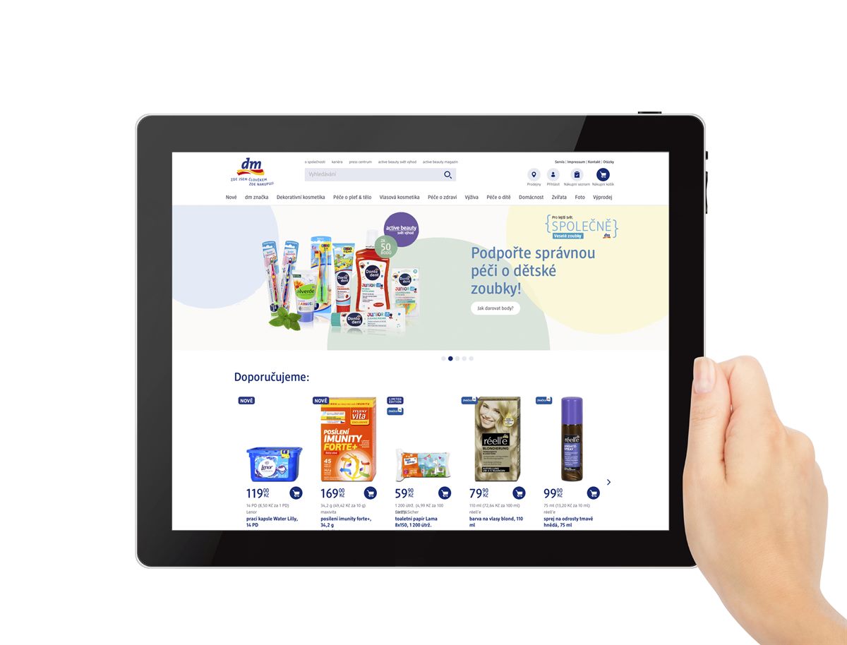 Vor Kurzem eröffneten dm Online Shops in Ungarn, Tschechien und in der Slowakei.