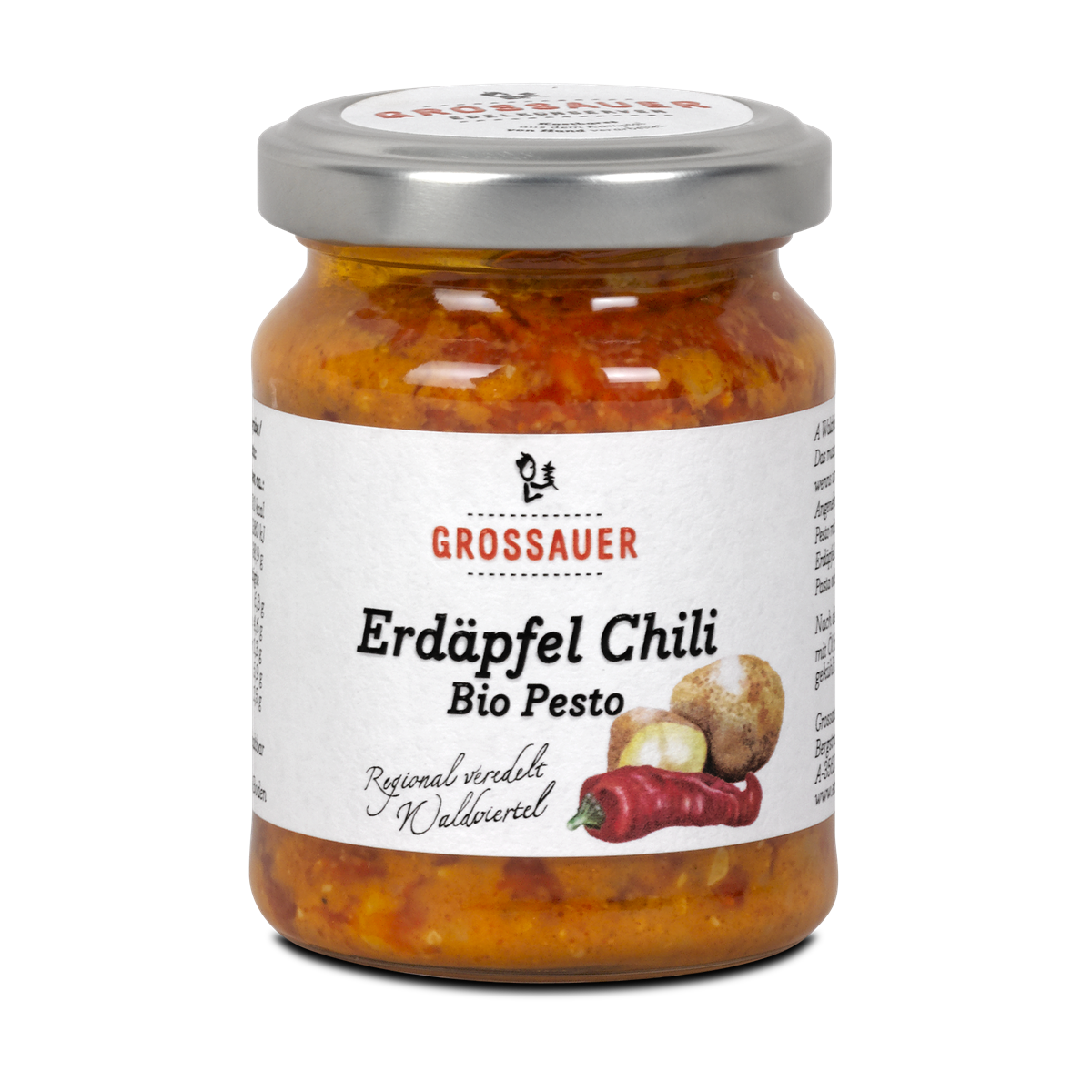 Erdäpfel Chili Bio Pesto von Grossauer Edelkonserven aus Niederösterreich.