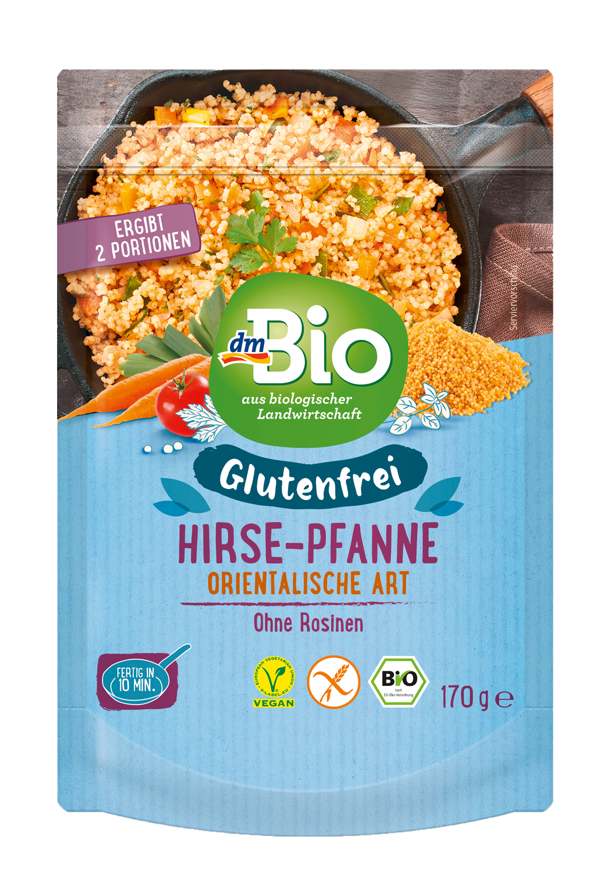 dmBio glutenfreie Hirse-Pfanne Orientalische Art (170 g): 1,95 €