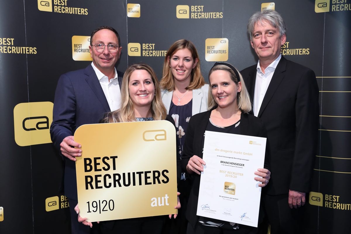 Goldenes Siegel BEST RECRUITERS 201920 für dm drogerie markt