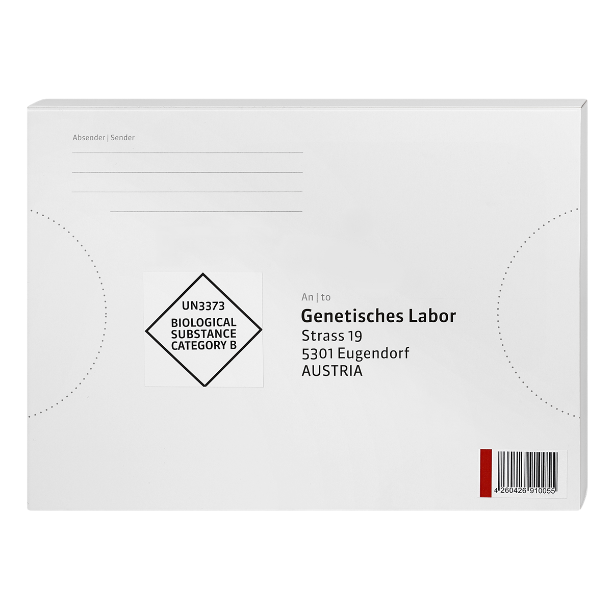 Die Verpackung des „Coronavirus-Tests für Zuhause“.