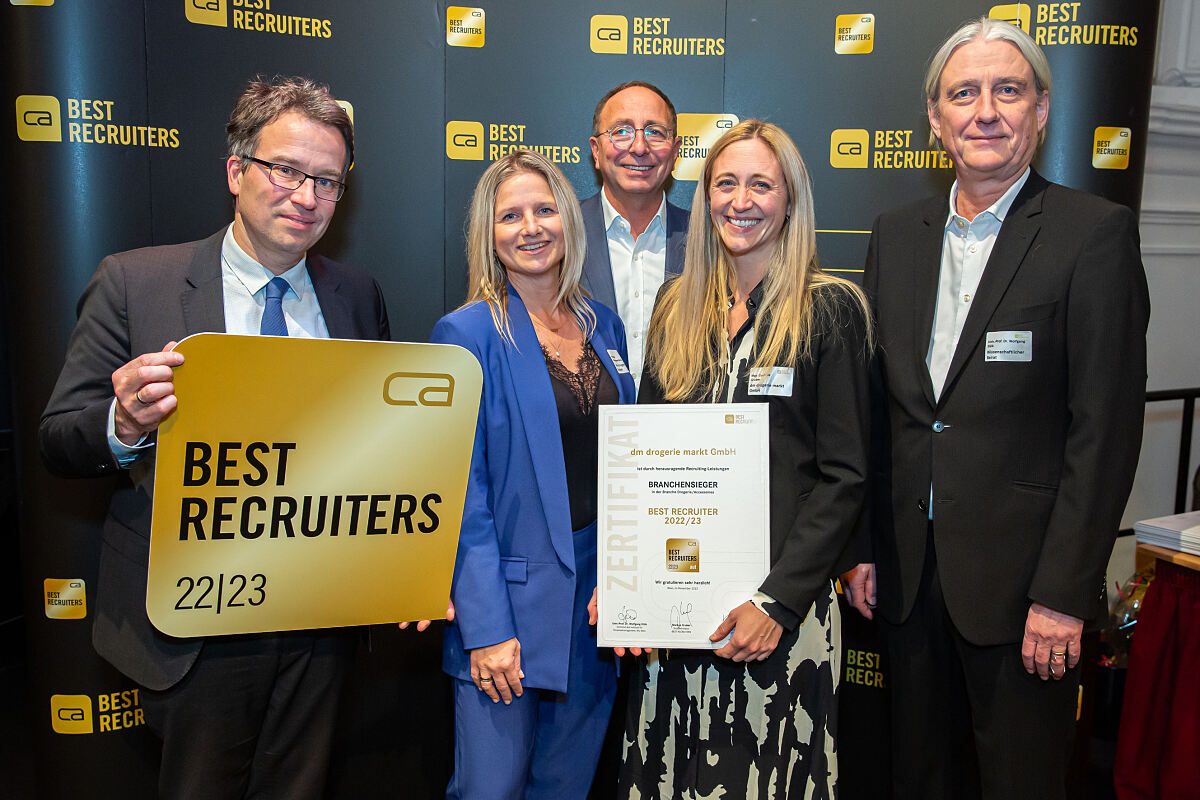 BEST RECRUITERS 2223: Platz 1 für dm