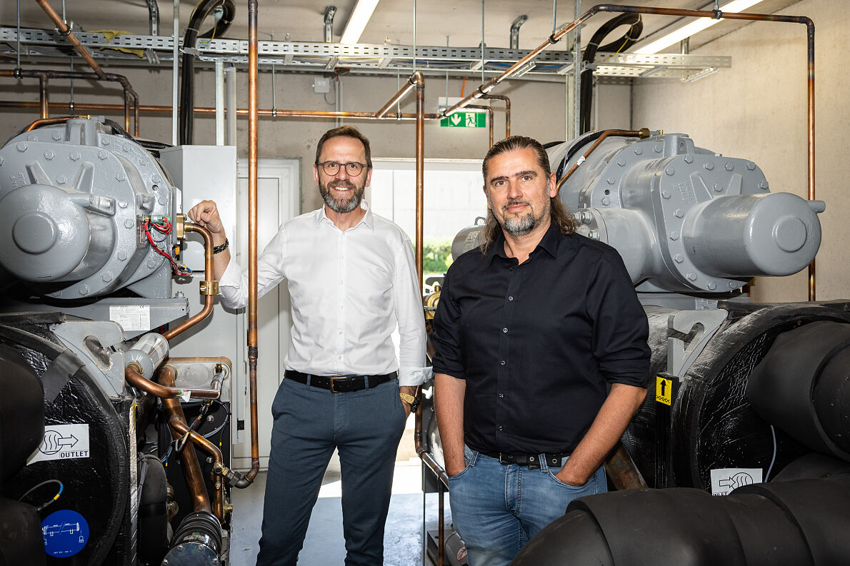 Dank einer neuen Wärmepumpenanlage stehen die Gaskessel im dm Verteilzentrum in Enns still.