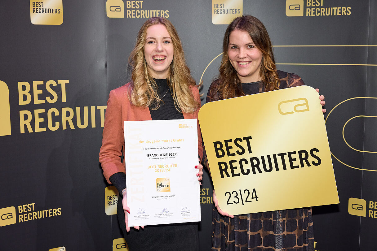 Best Recruiters 2324: Platz 1 für dm