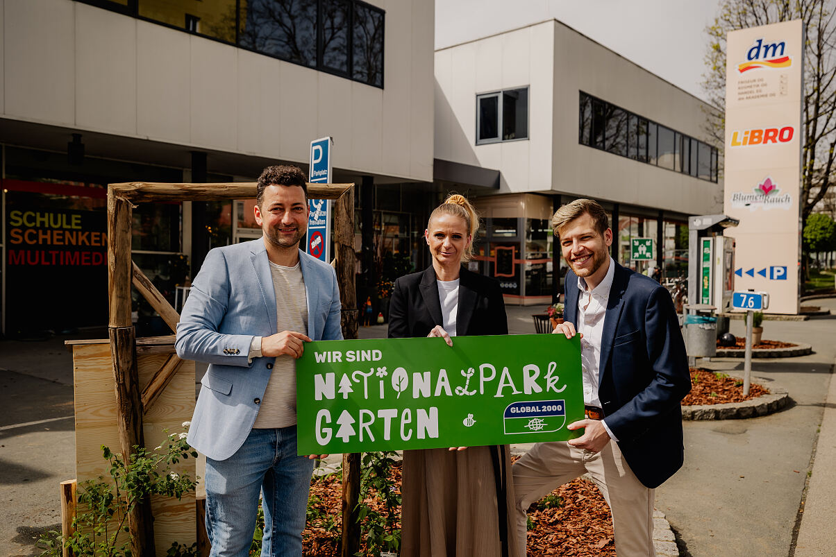 In Graz gib es den ersten Nationalpark Garten rund um eine dm Filiale.