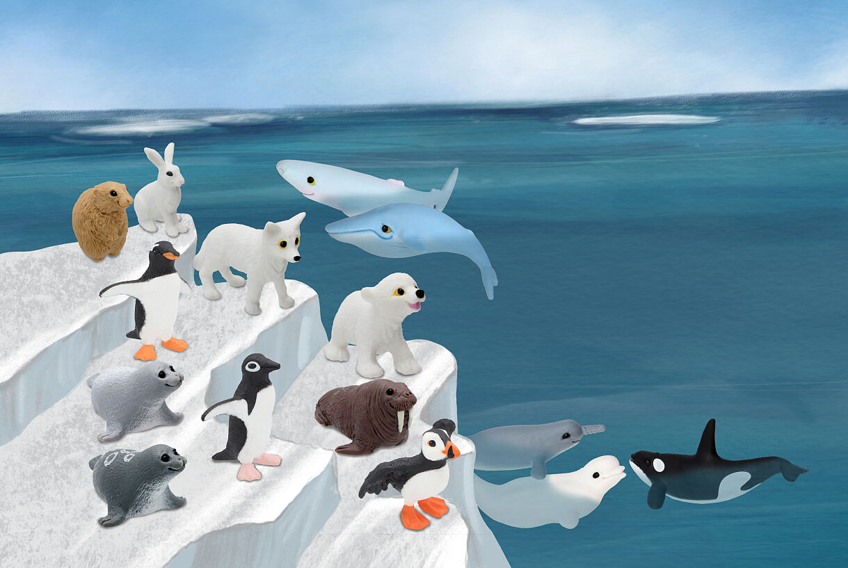Pressebild dm 3 WeltretterEi schleich Figuren