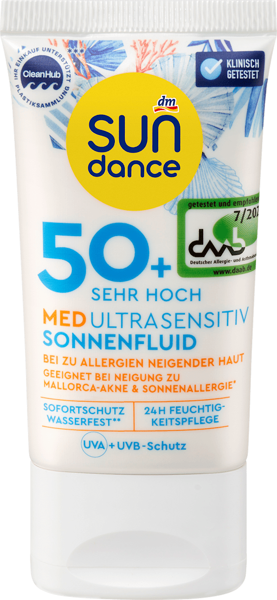 SUNDANCE Sonnenfluid Gesicht MED Ultra Sensitiv LSF 50+ Freisteller